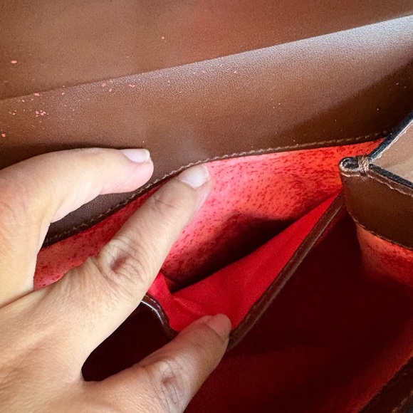 Celine Brown Leather Hobo Shoulder Bag - Picture 7 of 10